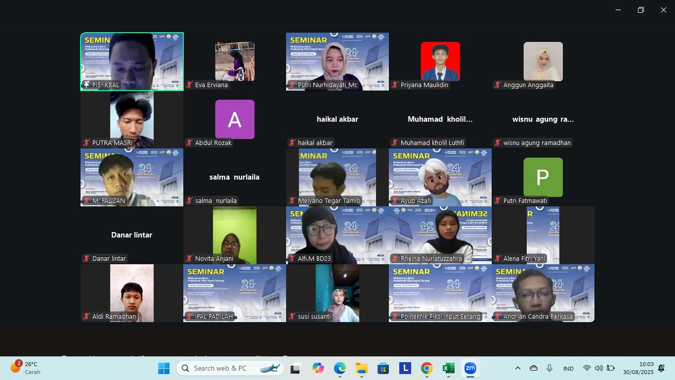 semianr mahasiswa baru secara daring
