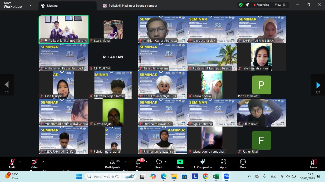 semianr mahasiswa baru secara daring