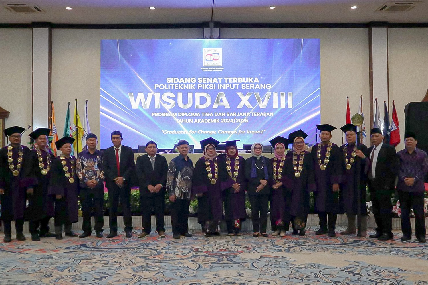 senat wisuda xviii politeknik piksi input serang